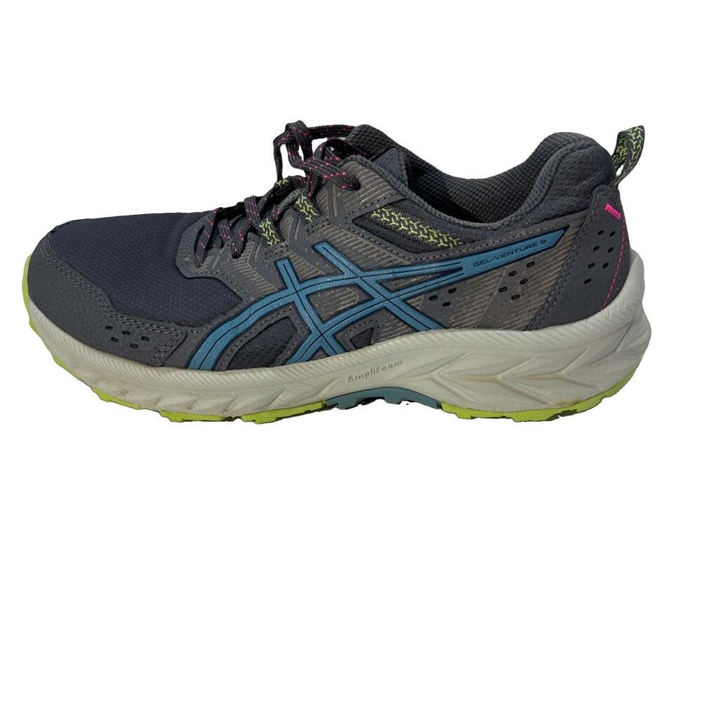 Asics Gel-Venture 9 Womens 9 Gray/blue Running Shoes Trail